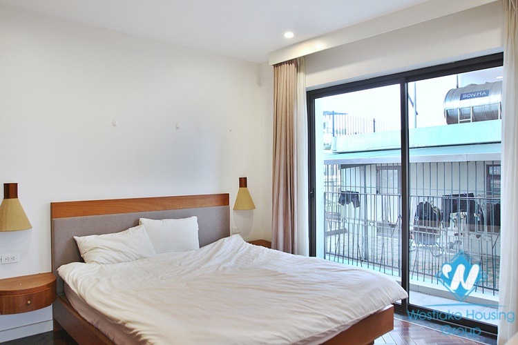 Lake view two bedrooms apartment for lease in Xom Phu, Dang Thai Mai area
